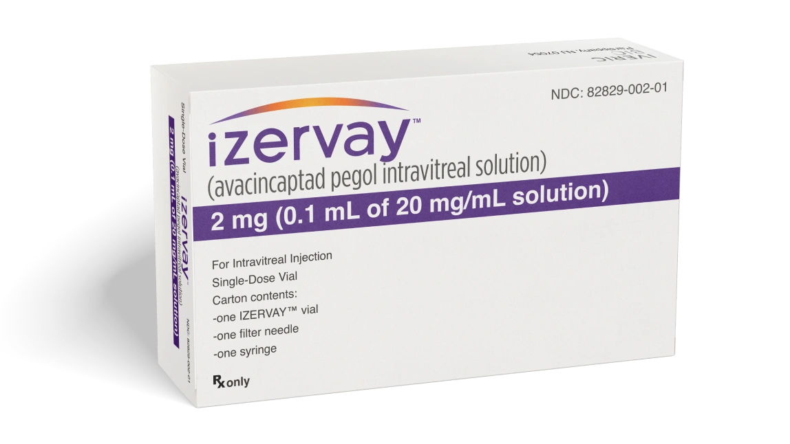izervay avacincapted pegol intravitreal solution 2 mg comprehensive packaging